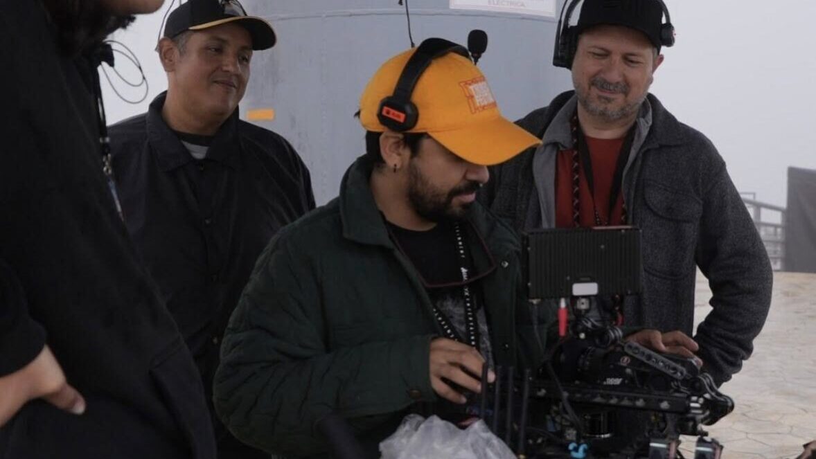 Efraín Conde, continuista; Alan Zúñiga, director de fotografía; Gabriel Guzmán Sánchez, escritor / director / productor de OPERACIÓN TRINEO